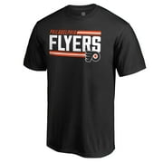 Men's Black Philadelphia Flyers Iconic Collection On Side Stripe T-Shirt